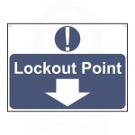 "Lockout point" Sign 55 x 75mm